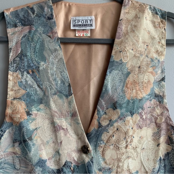 Vintage Floral Vest Size Small - Picture 3 of 5